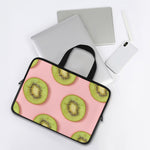 Kiwi Slices Pattern Print Laptop Sleeve With Handle