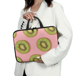 Kiwi Slices Pattern Print Laptop Sleeve With Handle