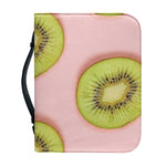 Kiwi Slices Pattern Print Leather Bible Cover
