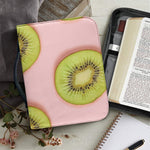 Kiwi Slices Pattern Print Leather Bible Cover