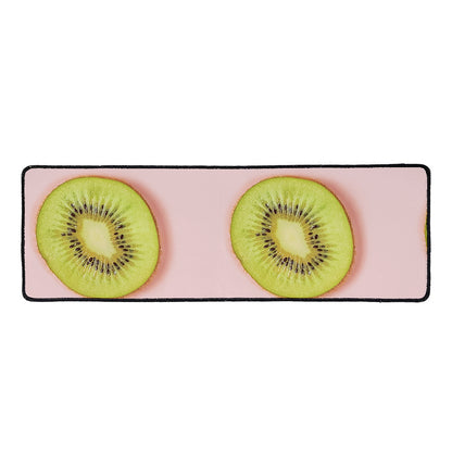 Kiwi Slices Pattern Print Long Kitchen Mat