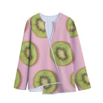 Kiwi Slices Pattern Print Long Sleeve Short Coat