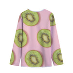 Kiwi Slices Pattern Print Long Sleeve Short Coat