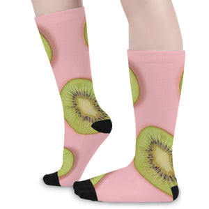 Kiwi Slices Pattern Print Long Socks