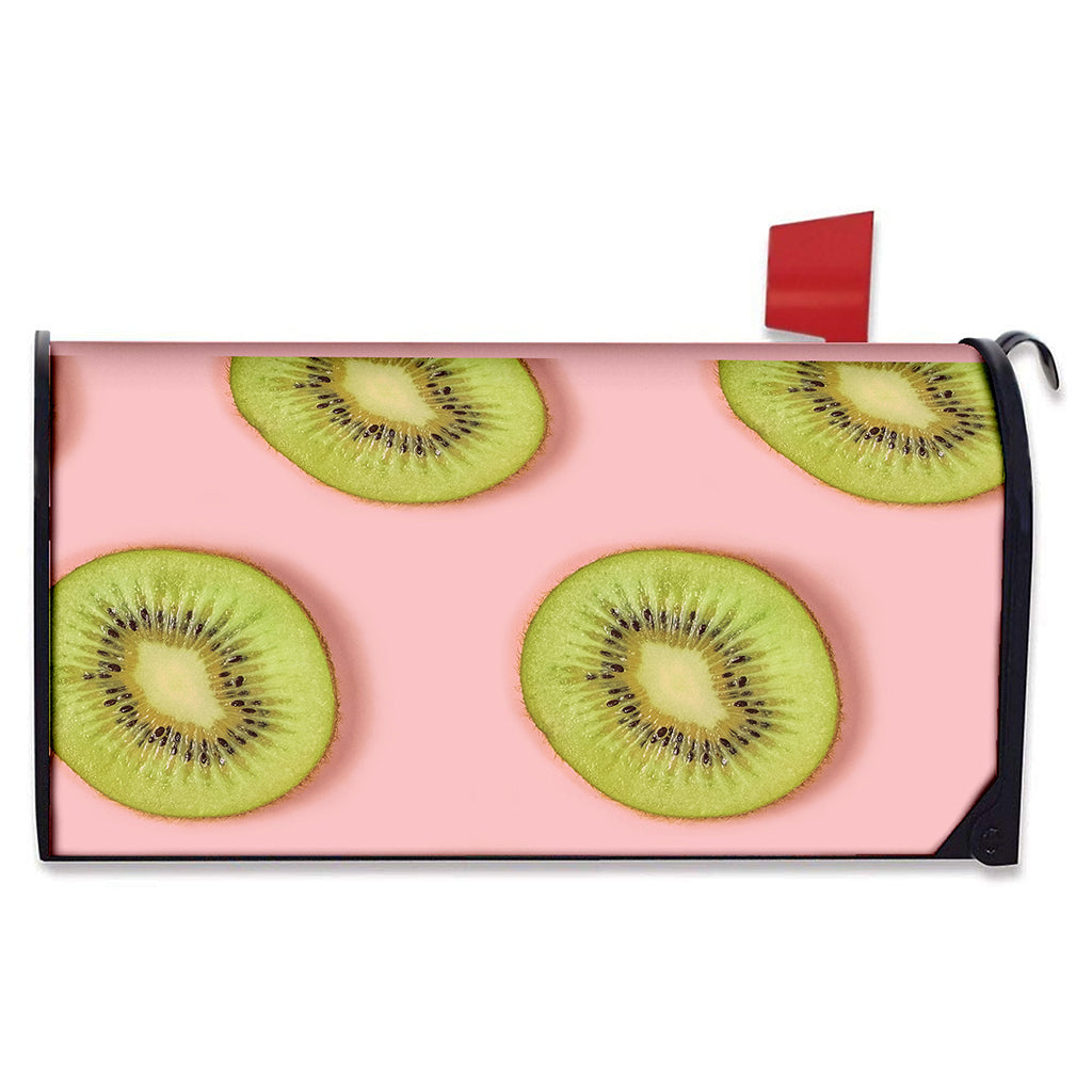 Kiwi Slices Pattern Print Mailbox Cover