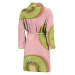 Kiwi Slices Pattern Print Men's Bathrobe
