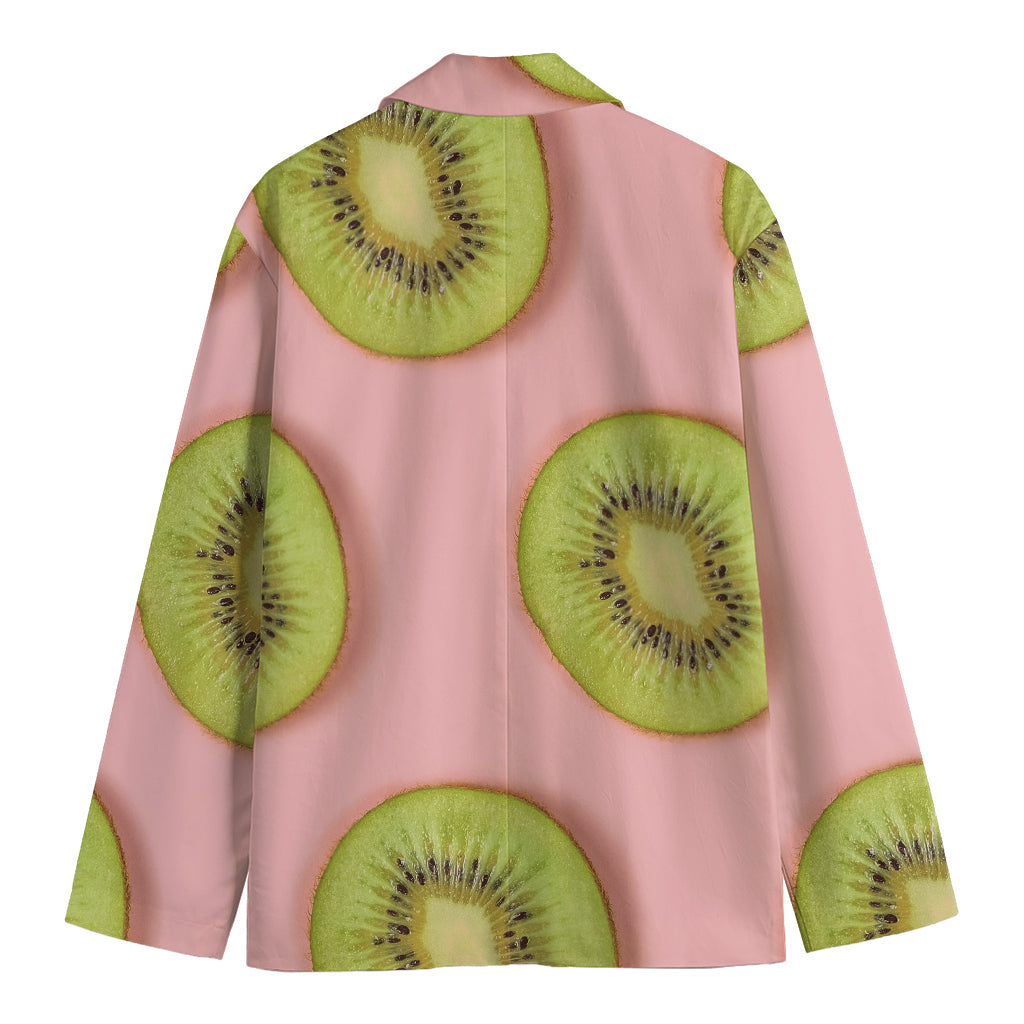 Kiwi Slices Pattern Print Men's Blazer