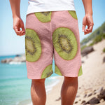 Kiwi Slices Pattern Print Men's Cargo Shorts