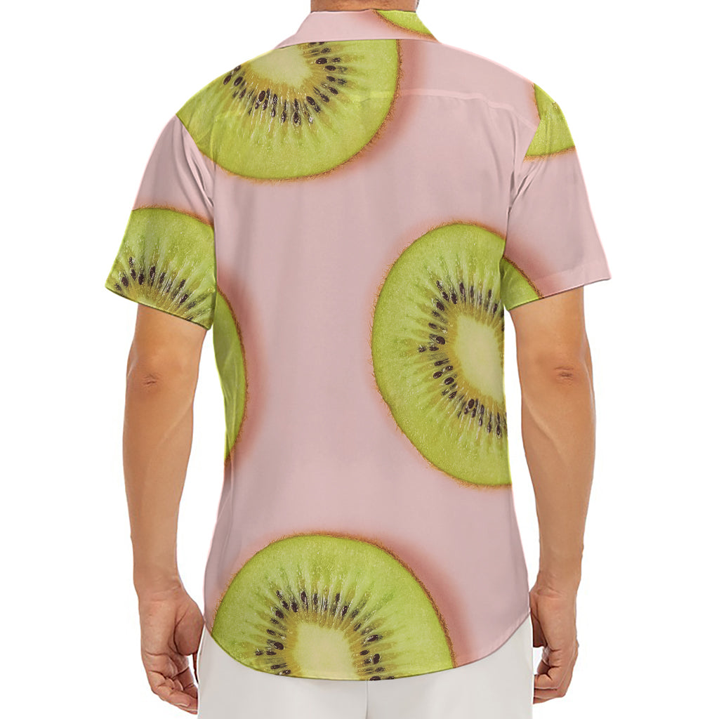 Kiwi Slices Pattern Print Men's Deep V-Neck Shirt