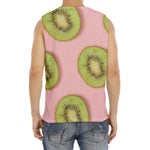 Kiwi Slices Pattern Print Men's Fitness Tank Top