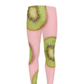 Kiwi Slices Pattern Print Men's Leggings