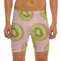 Kiwi Slices Pattern Print Men's Long Boxer Briefs