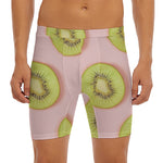 Kiwi Slices Pattern Print Men's Long Boxer Briefs