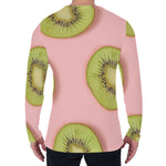 Kiwi Slices Pattern Print Men's Long Sleeve T-Shirt