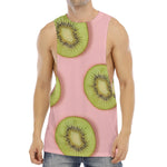 Kiwi Slices Pattern Print Men's Muscle Tank Top