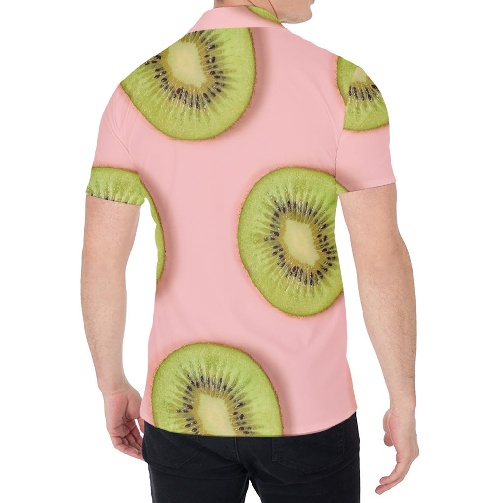 Kiwi Slices Pattern Print Men's Shirt