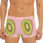 Kiwi Slices Pattern Print Men's Short Boxer Briefs