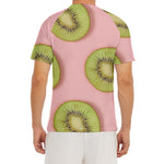 Kiwi Slices Pattern Print Men's Short Sleeve Rash Guard