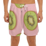 Kiwi Slices Pattern Print Men's Split Running Shorts