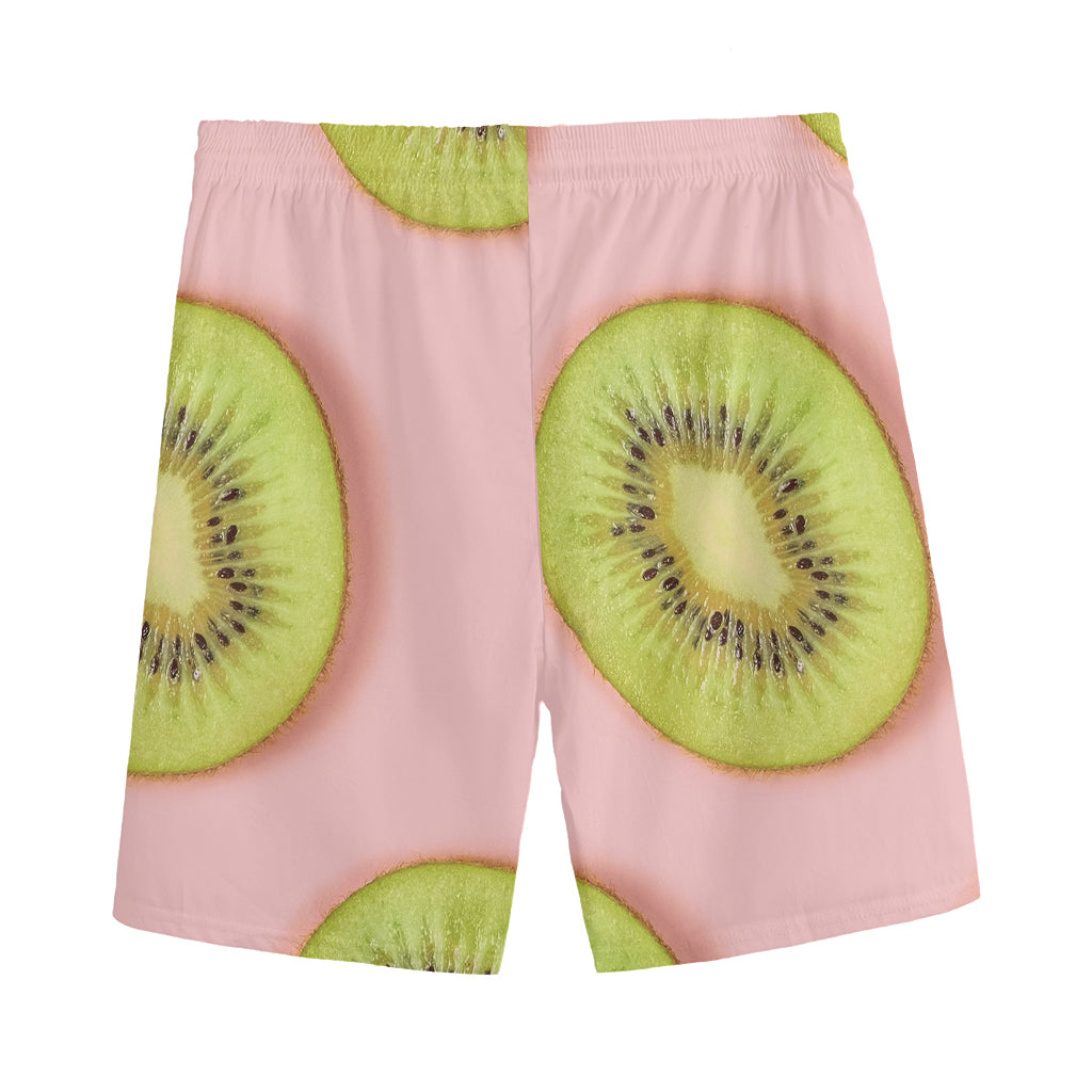 Kiwi Slices Pattern Print Men's Sports Shorts