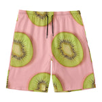 Kiwi Slices Pattern Print Men's Swim Trunks