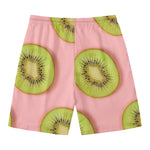 Kiwi Slices Pattern Print Men's Swim Trunks