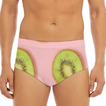 Kiwi Slices Pattern Print Men's Triangle Swim Briefs