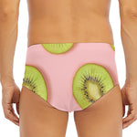 Kiwi Slices Pattern Print Men's Triangle Swim Briefs
