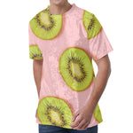 Kiwi Slices Pattern Print Men's Velvet T-Shirt