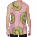 Kiwi Slices Pattern Print Men's Velvet Tank Top