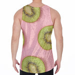 Kiwi Slices Pattern Print Men's Velvet Tank Top