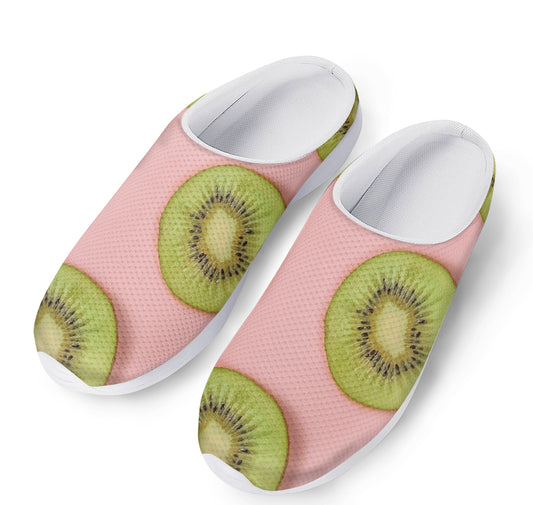 Kiwi Slices Pattern Print Mesh Casual Shoes