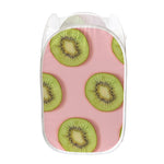 Kiwi Slices Pattern Print Mesh Laundry Hamper