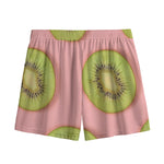 Kiwi Slices Pattern Print Mesh Shorts