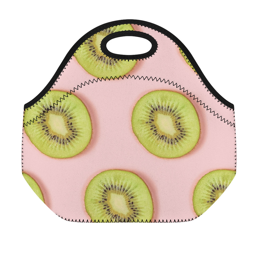 Kiwi Slices Pattern Print Neoprene Lunch Bag