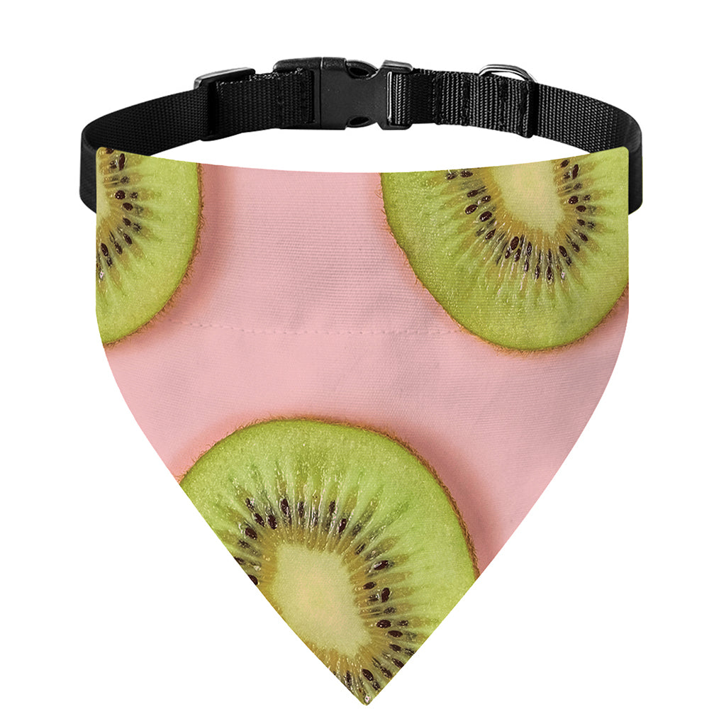 Kiwi Slices Pattern Print Over The Collar Dog Bandana