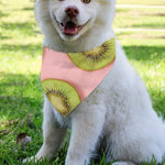 Kiwi Slices Pattern Print Over The Collar Dog Bandana