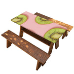 Kiwi Slices Pattern Print Picnic Table Cover