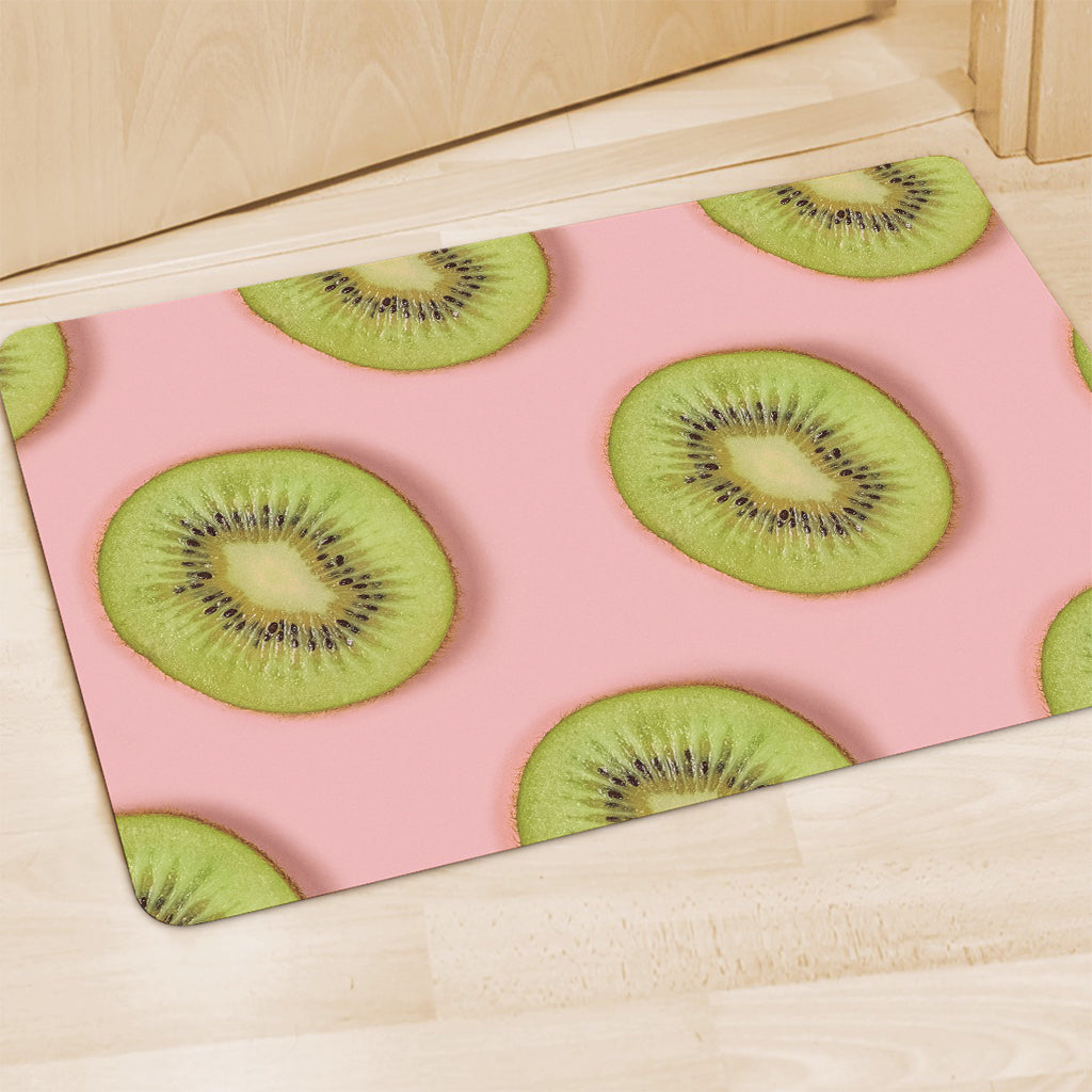 Kiwi Slices Pattern Print Polyester Doormat