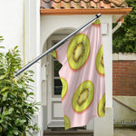 Kiwi Slices Pattern Print Polyester Flag