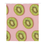 Kiwi Slices Pattern Print Polyester Shower Curtain