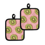 Kiwi Slices Pattern Print Pot Holders