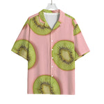 Kiwi Slices Pattern Print Rayon Hawaiian Shirt