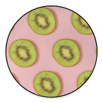 Kiwi Slices Pattern Print Round Floor Mat