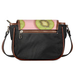 Kiwi Slices Pattern Print Saddle Bag