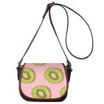 Kiwi Slices Pattern Print Saddle Bag