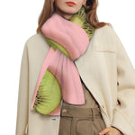 Kiwi Slices Pattern Print Scarf