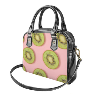 Kiwi Slices Pattern Print Shoulder Handbag