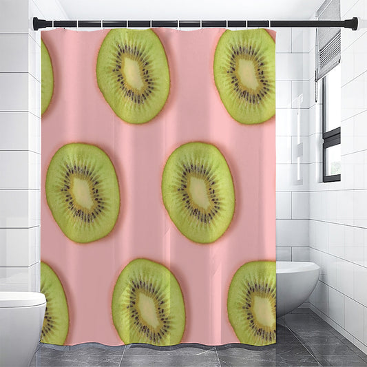 Kiwi Slices Pattern Print Shower Curtain