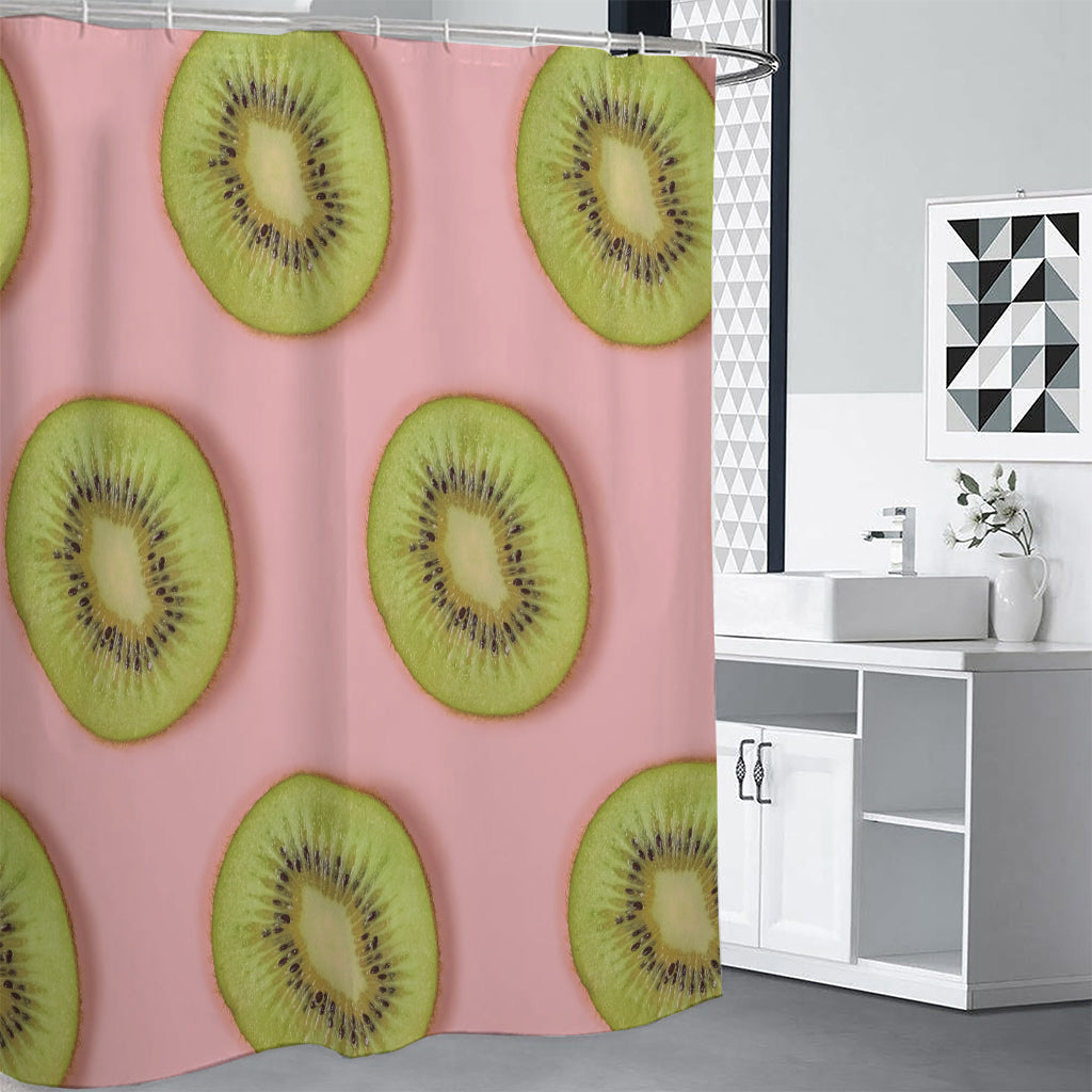 Kiwi Slices Pattern Print Shower Curtain